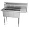 Koolmore 3 Compartment Stainless Steel Commercial Kitchen Sink with Drainboard - Bowl Size 10" x 14" x 10" SC101410-12R3 - alternate 9